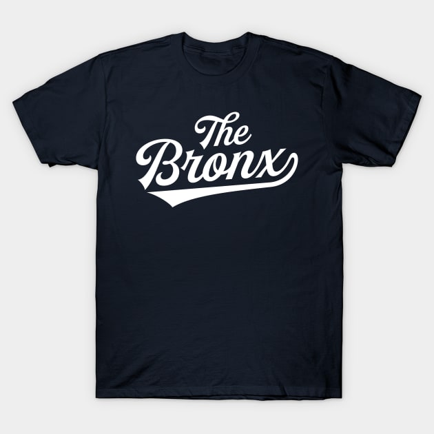 New York 'The Bronx' Pinstripe Baseball Script Fan T-Shirt T-Shirt by CC0hort